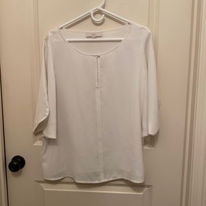 Womens Loft Off White Dolman Sleeve Blouse in size XL